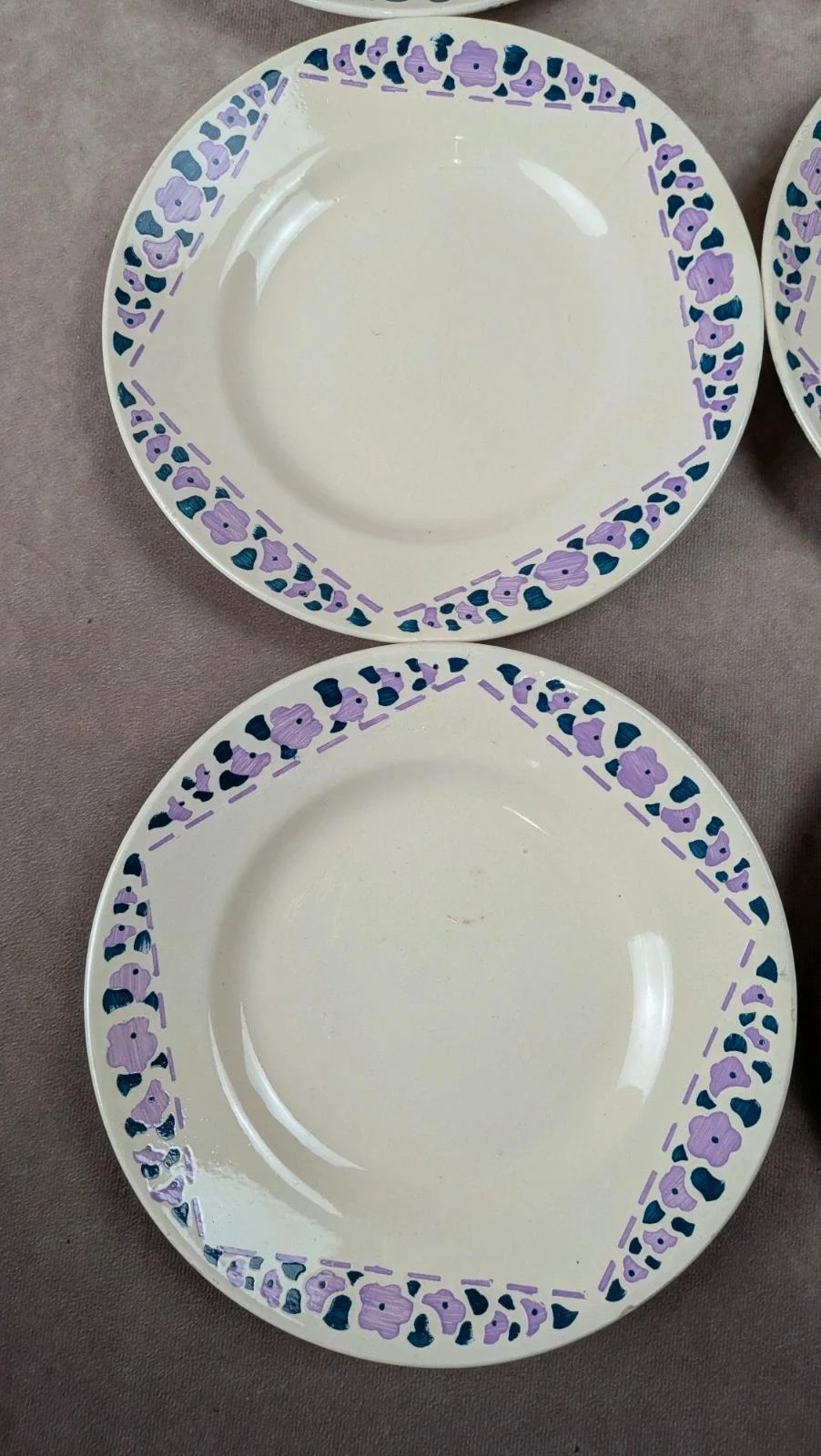 Lot 8 assiettes à dessert Longchamp Terre de Fer modèle Cannes – photo 3